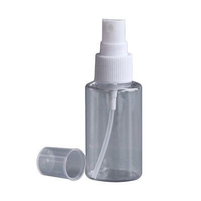 Nadająca się do recyklingu 40 ml przezroczysta butelka z rozpylaczem PET z alkoholem 73 * 34 mm