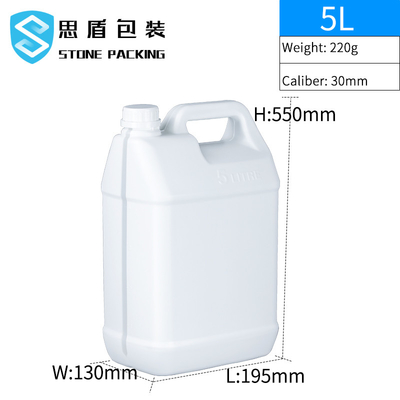 128 Fl Oz Białe plastikowe wiadro HDPE o pojemności 5 galonów 220g OEM