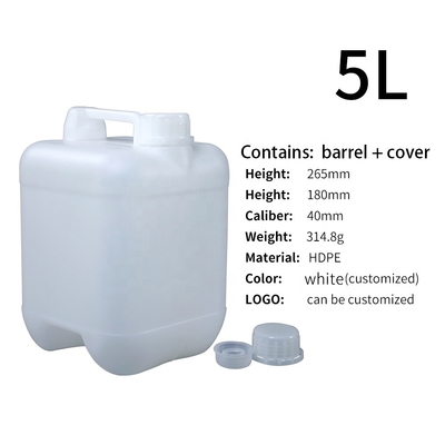 Wysokość 265mm 5L Plastikowy Kanister Hdpe Kaliber 40mm