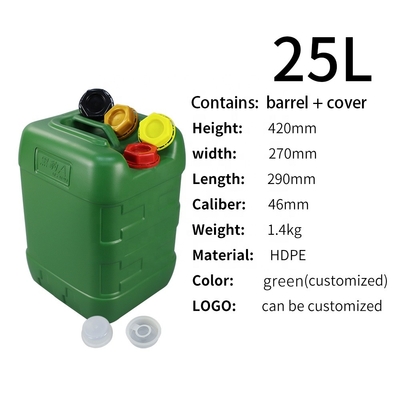 Plastikowe wiadro HDPE 25L ​​/ kg kwadratowe 5 galonów 290 * 270 * 420 mm
