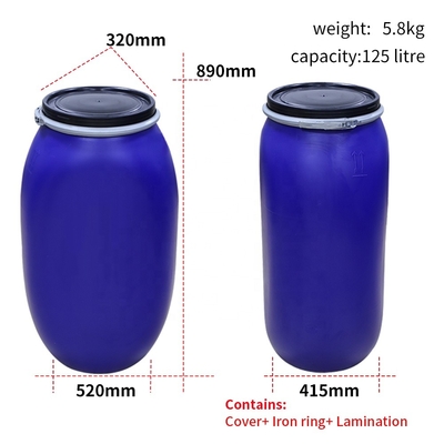 125L Owalne Puste Beczki Chemiczne
