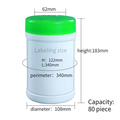 Chusteczki Alkohol Bawełna HDPE Plastikowy kanister Plastikowe wiadro z nakrętką OEM ODM