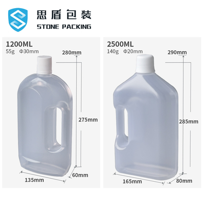 Matowa półprzezroczysta plastikowa butelka PP 750 ml 1200 ml 2500 ml