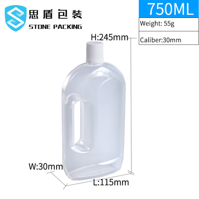 Calibre 30mm półprzezroczysta butelka plastikowa 750ml z uchwytem