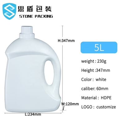 Zakrętka 60 mm HDPE Puste butelki po detergentach do prania 2 kg 5 kg