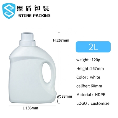 Zakrętka 60 mm HDPE Puste butelki po detergentach do prania 2 kg 5 kg