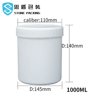 Biały czarny 12 * 140 mm 1L plastikowy słoik z zakrętką OEM ODM