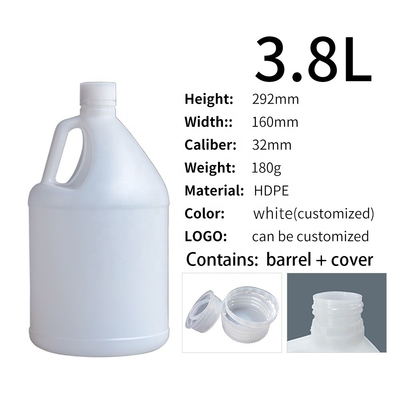 Półprzezroczyste okrągłe pojemniki na chemikalia o pojemności 3,8 l HDPE z uchwytem